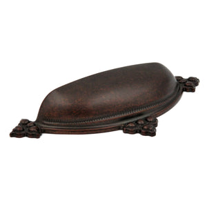 Belwith Keeler Spanish Gothic P3023-DAC Dark Antique Copper 3",3 3/4"cc Solid Brass Cup Pull