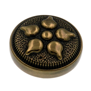 10 Pack Belwith Keeler Spanish Gothic 1 3/8" Sherwood Antique Brass Solid Brass Cabinet Knob P3024-07