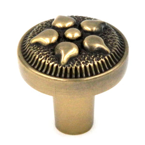 20 Pack Belwith Keeler Spanish Gothic 1" Sherwood Antique Brass Solid Brass Cabinet Knob P3025-07