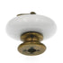 10 Pack Hickory Hardware Country Lancaster Polished and White 1 1/2" Leaf Cabinet Knobs P3031-LPW