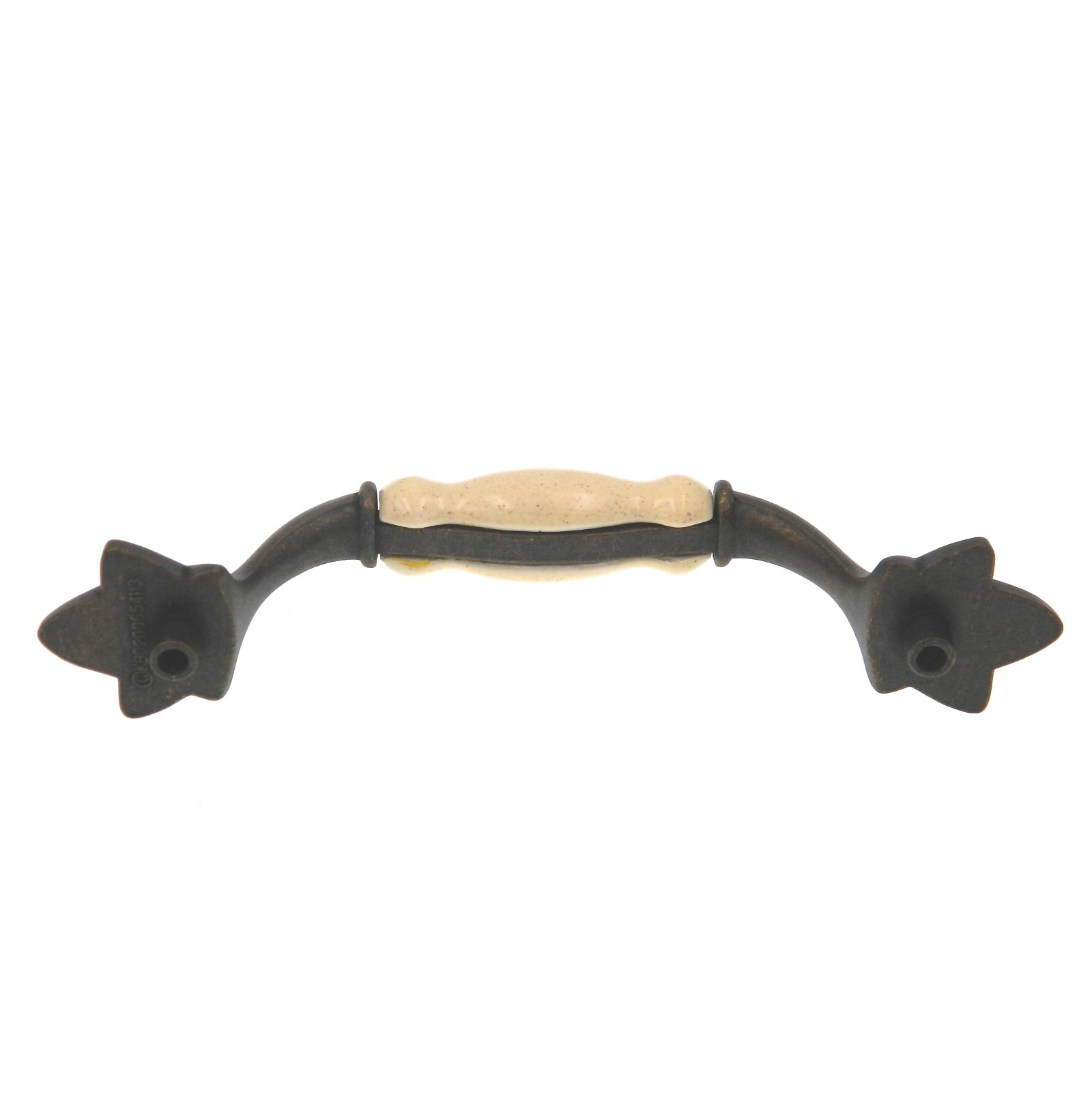 Hickory Country Casual Windover Antique, Porcelana de avena 3 3/4 "cc Leaf Pull P3032-WOAO