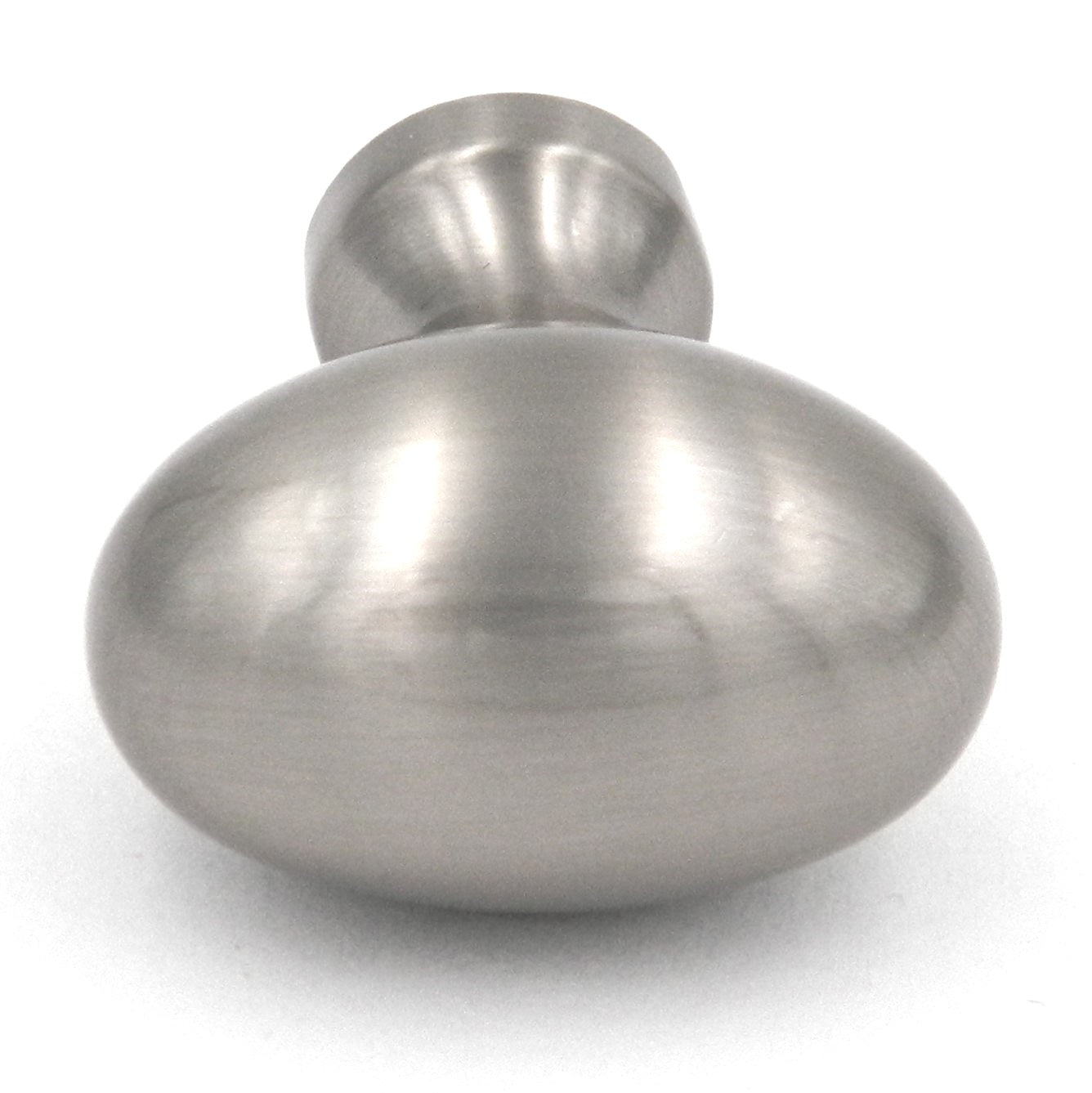Hickory Hardware Williamsburg P3054-15 - Pomo ovalado para gabinete (níquel satinado, 1 1/4 pulgadas)