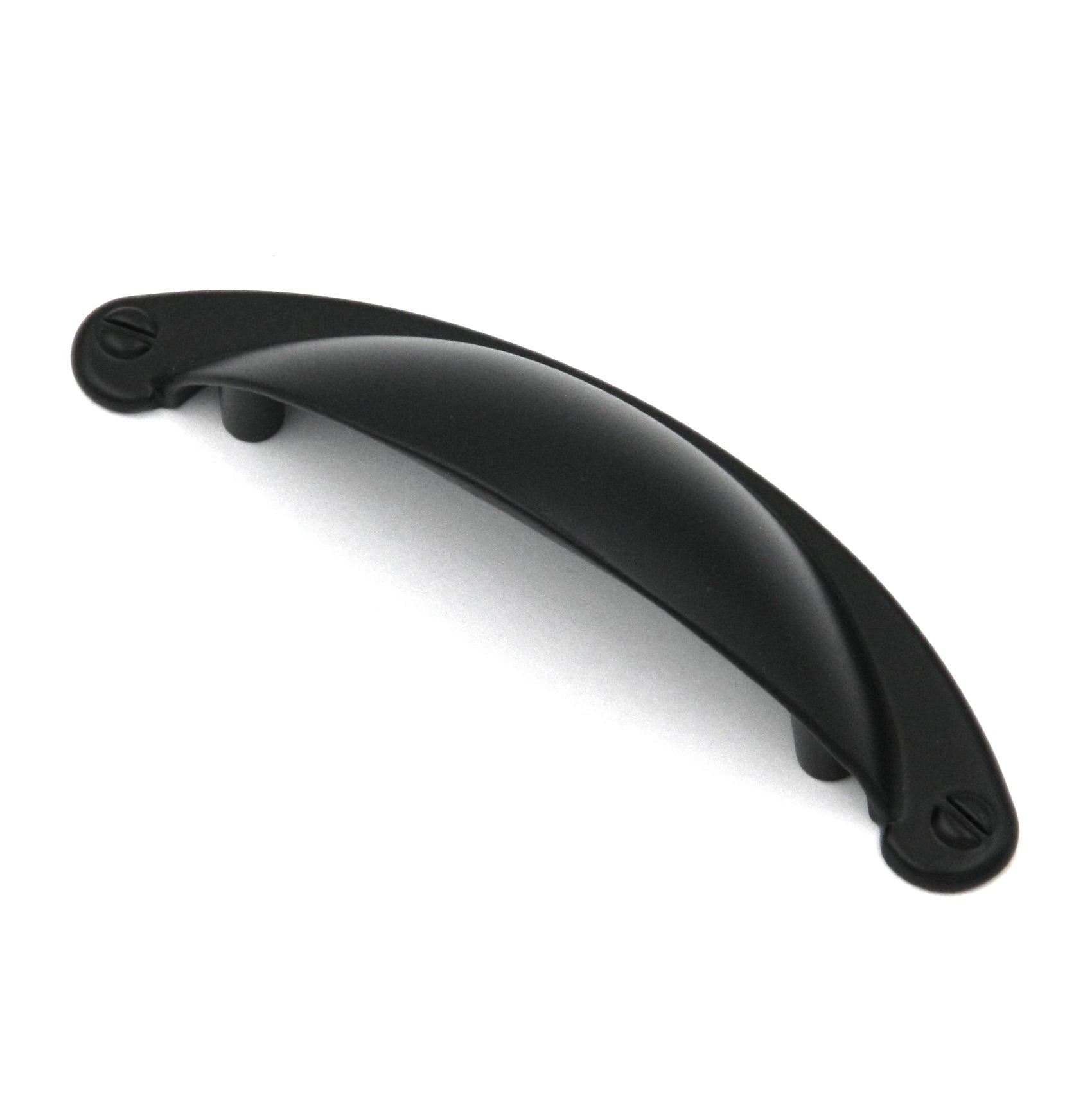 Paquete de 10 tiradores para tazas de gabinete de tazas de 2 1/2" (64 mm) de nogal Gainsborough negro mate P3071-MB