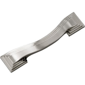 Satin Nickel 3 1/2"cc Concave Cabinet Handle Pulls P3100-SN Belwith Hickory Deco