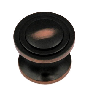 Hickory Hardware Deco 1 1/16" Oil-Rubbed Bronze Round Disc Cabinet Knob P3102-OBH