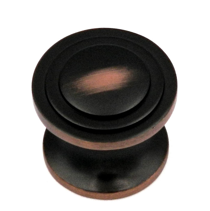 Hickory Hardware Deco 1 1/16" Oil-Rubbed Bronze Round Disc Cabinet Knob P3102-OBH