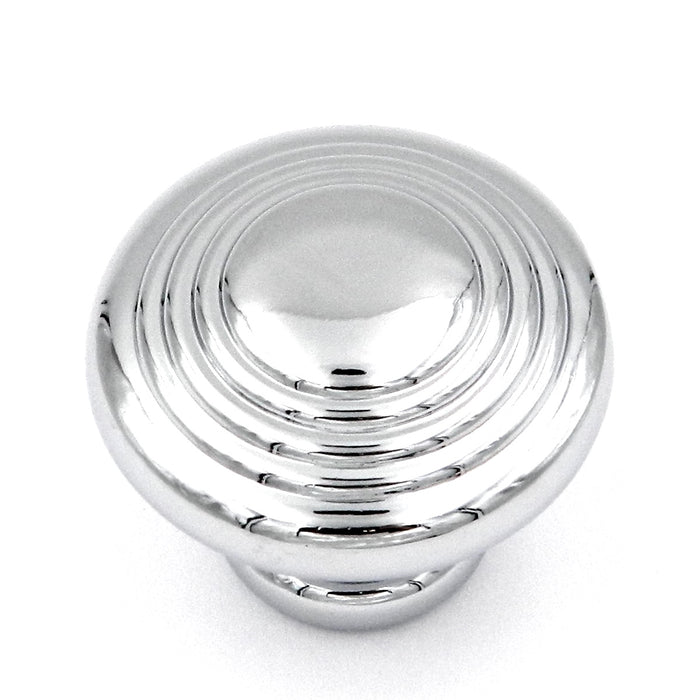 Hickory Hardware Fanfare Cabinet Knob P3103-CH 10 Pack Round Ringed 1 1/4" Chrome