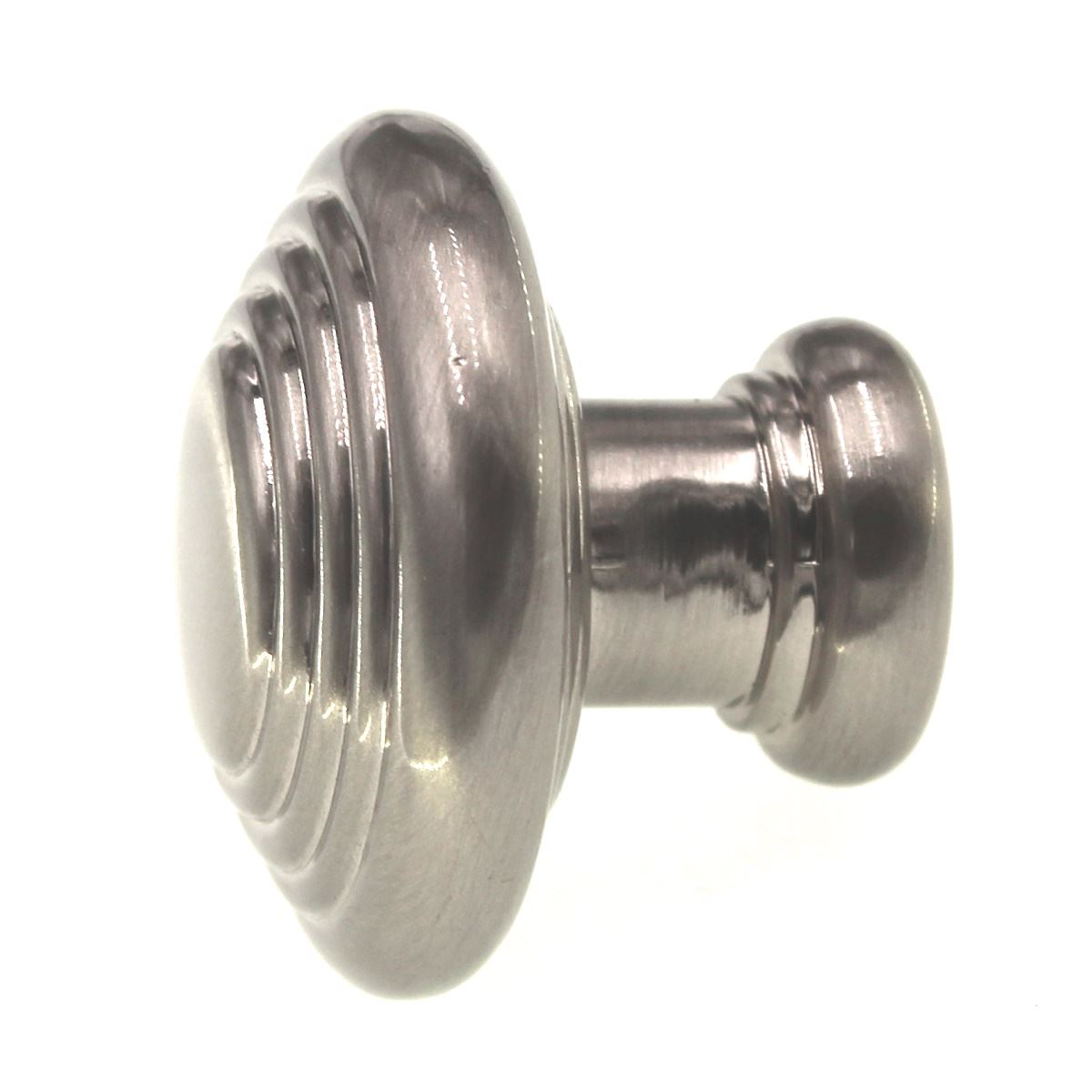 Hickory Hardware Deco 1 1/4" Tiered Ring Cabinet Knob Satin Nickel P3103-SN