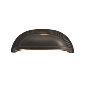 Belwith Hickory Deco Oil Rubbed Bronze 3 3/4"cc Cabinet Cup Pull P3104-OBH