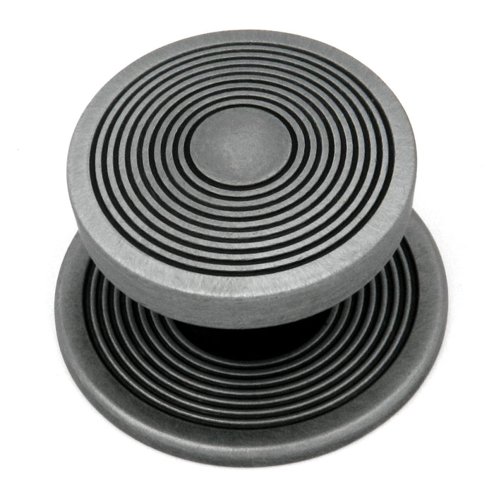 Hickory Hardware Encore 1 3/4" Satin Pewter Antique Round Flat-top Round Flat-top Cabinet Knob P3122-SPA