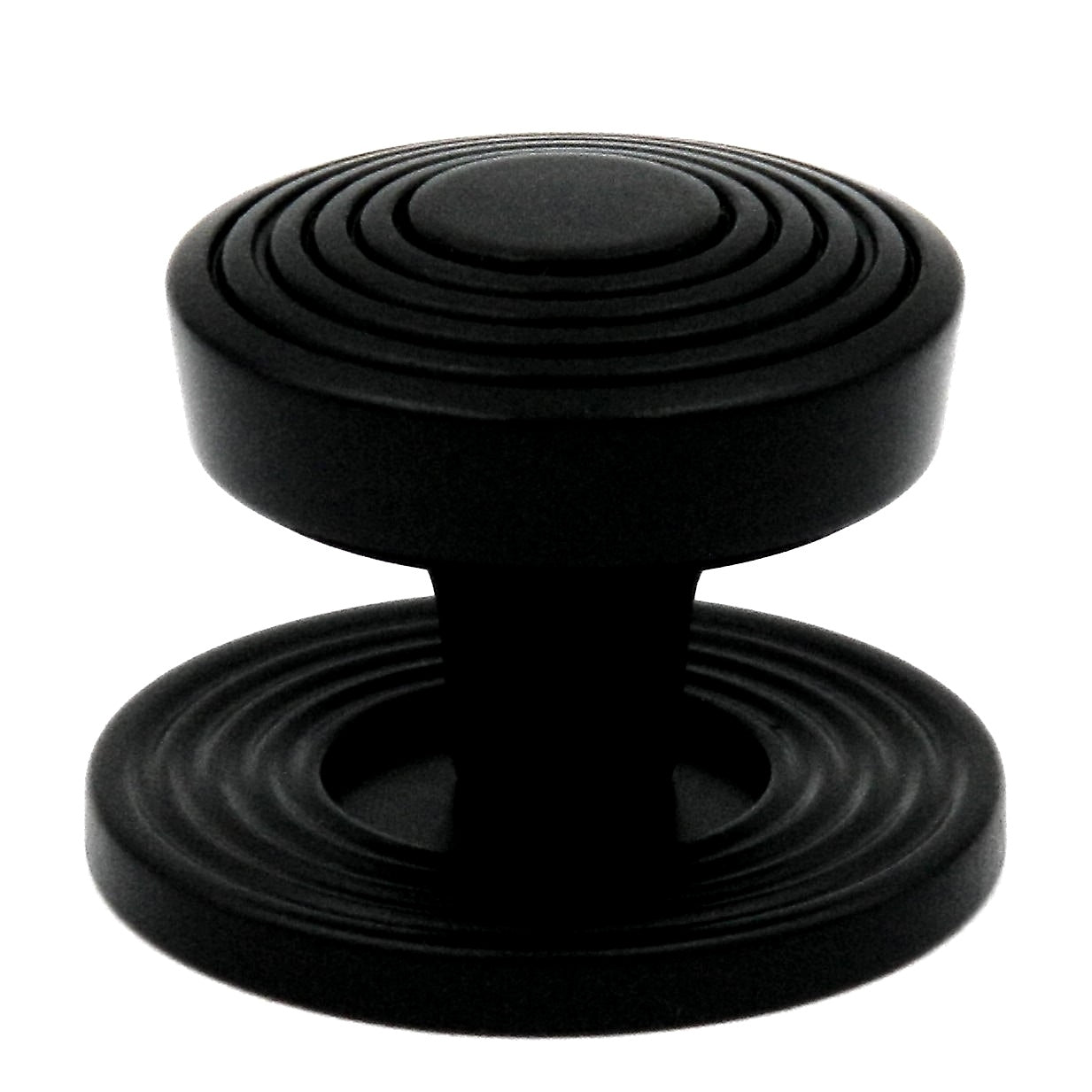 20 Pack Hickory Hardware Encore 1 5/16" Matte Black Round Flat-top Cabinet Knob P3124-MB