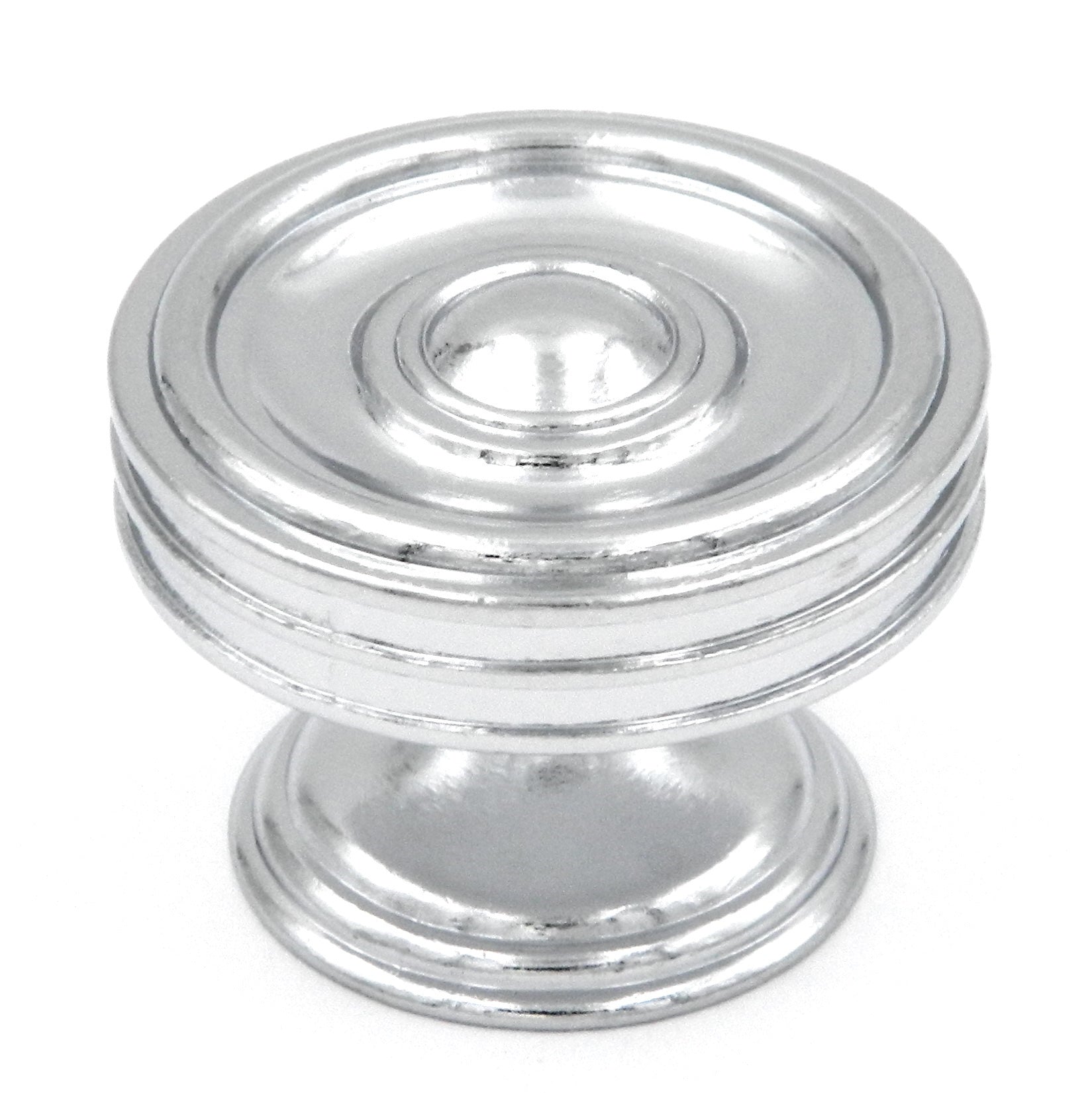 Paquete de 10 perillas de gabinete de disco cromado Concord de Hickory Hardware P3130-CH de 1 5/8"