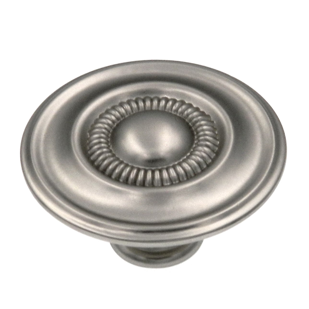 Paquete de 20 perillas para gabinete de disco redondo de níquel plano de 1 5/8" de Hickory Hardware Guild P3150-FN