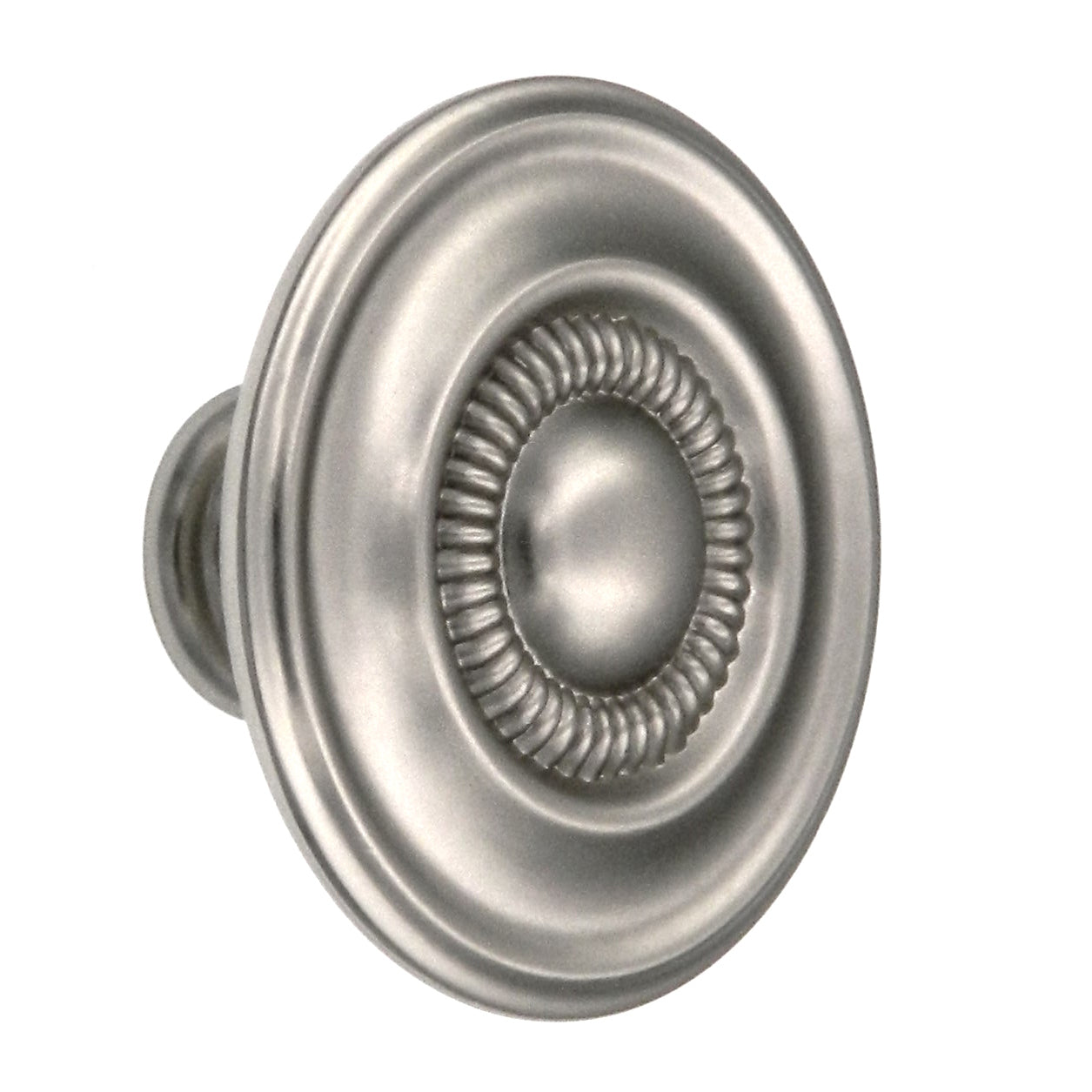 Paquete de 10 perillas para gabinete de disco redondo de níquel plano de 1 5/8" de Hickory Hardware Guild P3150-FN