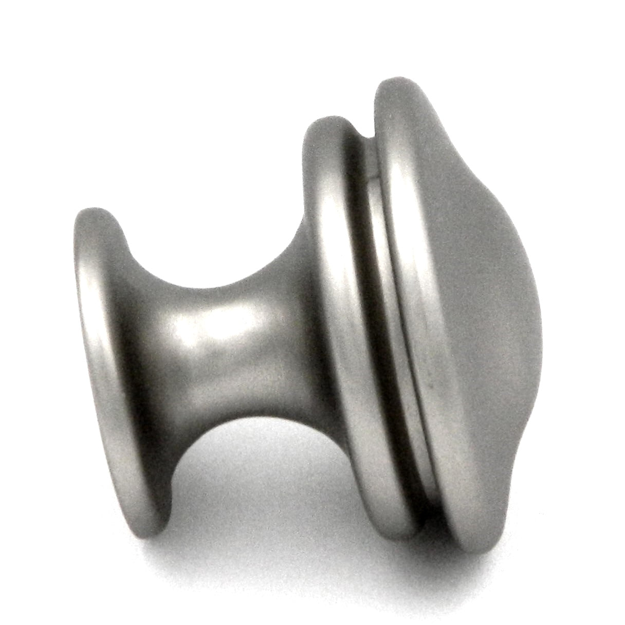 Paquete de 10 tiradores redondos de níquel plano P3152-FN de 1 1/8 pulgadas para gabinete Hickory Guild