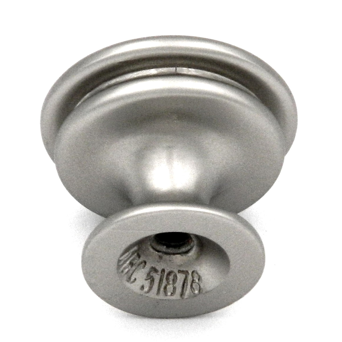Paquete de 10 tiradores redondos de níquel plano P3152-FN de 1 1/8 pulgadas para gabinete Hickory Guild