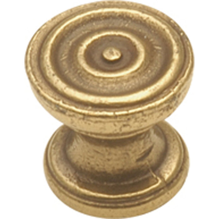 Hickory Hardware Manor House 1/2" Lancaster Hand Polished Brass Round Disc Cabinet Knob P318-LP