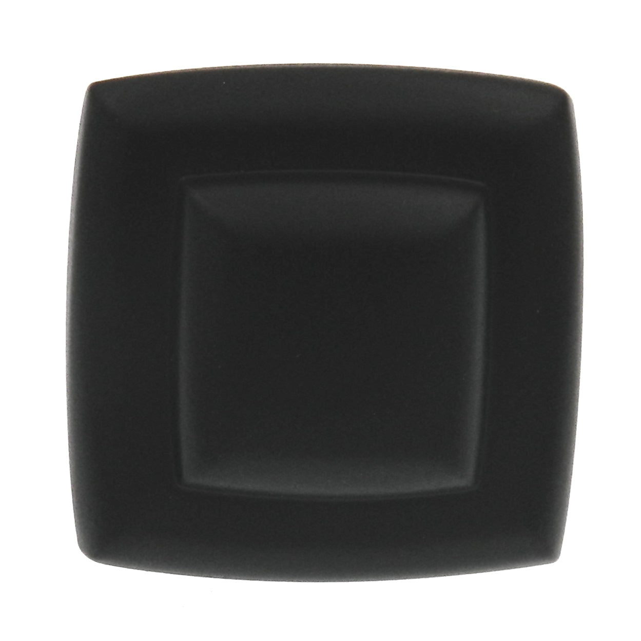 Hickory Hardware Corinth 1 5/16" Pomo cuadrado negro mate para gabinete P3182-MB