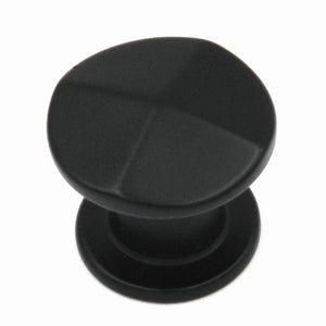 Paquete de 10 perillas redondas para gabinete de Hickory Hardware Corinth de 1 3/16 ", color negro mate, P3184-MB