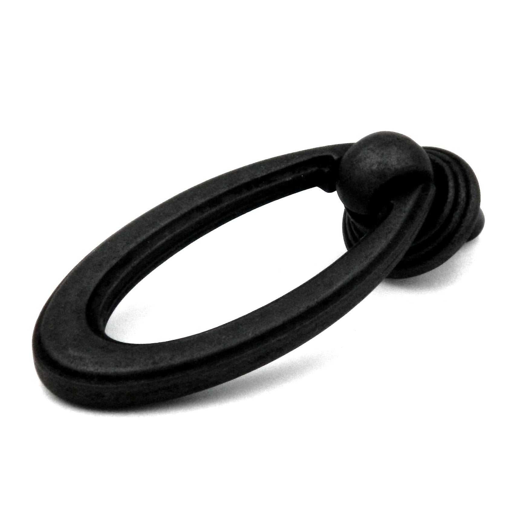 Paquete de 10 tiradores de anillo para gabinete de hierro negro Camarilla de Hickory Hardware P3192-BI de 2 1/4"