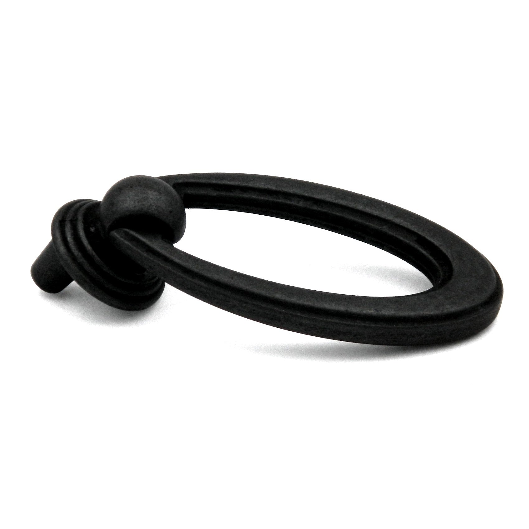 Paquete de 10 tiradores de anillo para gabinete de hierro negro Camarilla de Hickory Hardware P3192-BI de 2 1/4"
