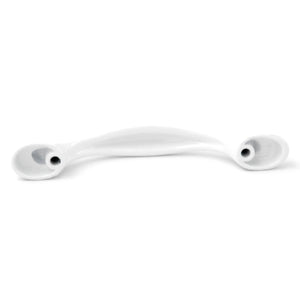 P330-24 White Frosted Deco 3"cc Arch Cabinet Handles Pulls Hickory's Eclipse