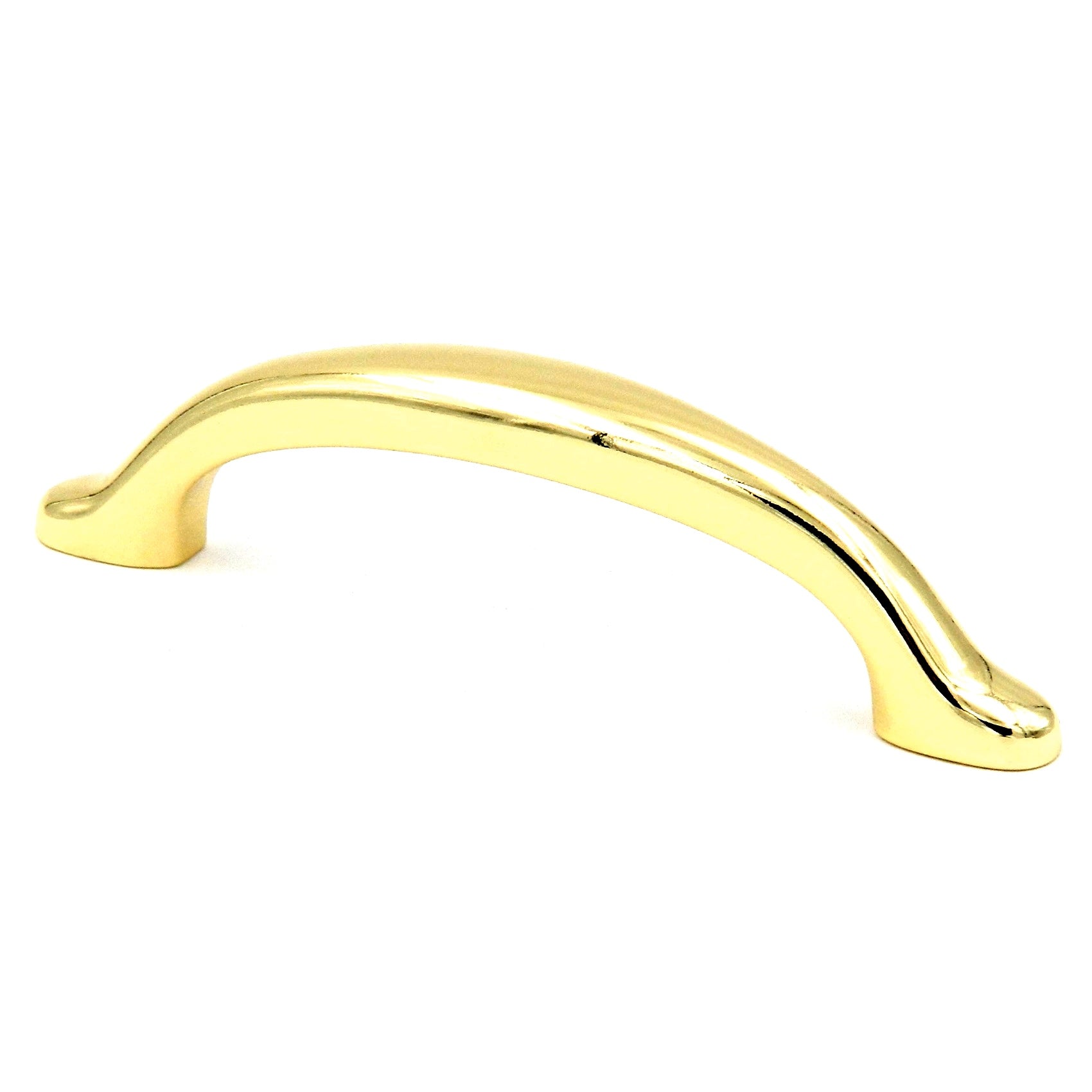 10 Pack Hickory Eclipse P331-UB Ultra Brass 3"cc Arch Cabinet Handle Pull