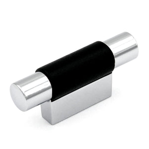 Hickory Hardware Greenwich 2 1/2" Chrome and Black Cabinet Knob P3310-CHB