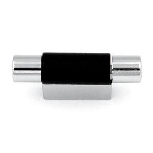 Hickory Hardware Greenwich 2 1/2" Chrome and Black Cabinet Knob P3310-CHB
