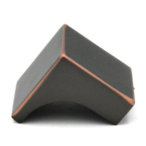 Hickory Hardware Oil Rubbed Bronze Square Swoop 1 1/4" Cabinet Knob P3330-OBH