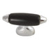 Hickory Hardware Aero Black & Silver Oval 1 1/2" Cabinet Knob P3390-CHB