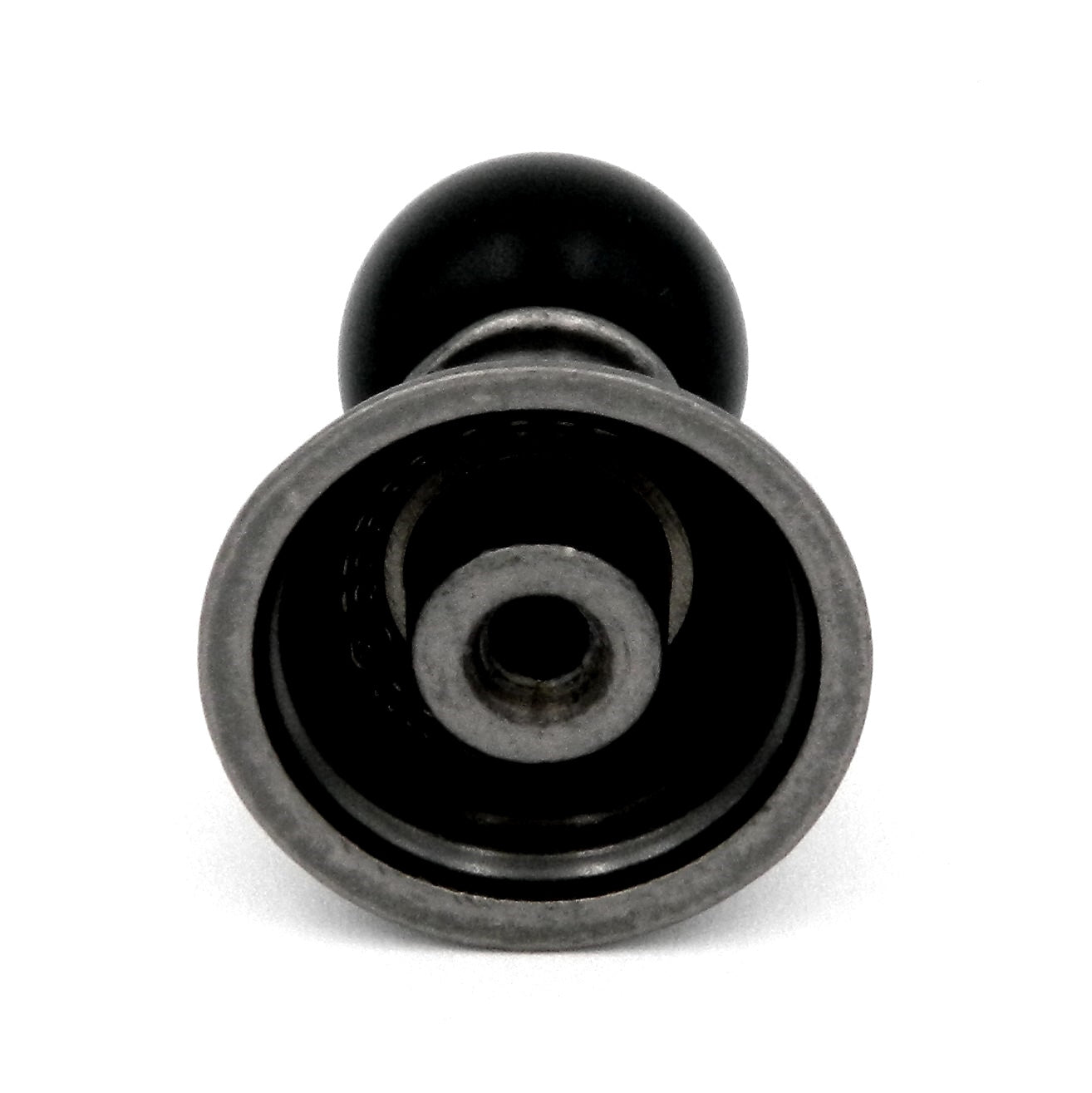 Hickory Hardware Gaslight P3410-BNVB Pomo para gabinete con vibración de níquel negro y bola negra de 5/8"