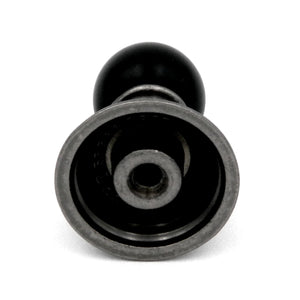 Hickory Hardware Gaslight P3410-BNVB Black Nickel Vibed Cabinet Knob with 5/8" Black Ball