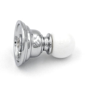 Hickory Hardware Gaslight P3410-CHW Chrome Cabinet Knob Pull with 5/8" White Ball