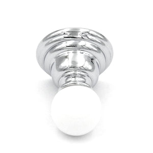 Hickory Hardware Gaslight P3410-CHW Chrome Cabinet Knob Pull with 5/8" White Ball