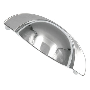 Hickory Hardware Polished Chrome Cabinet or Furniture Drawer  3"cc Cup Pull P344-26