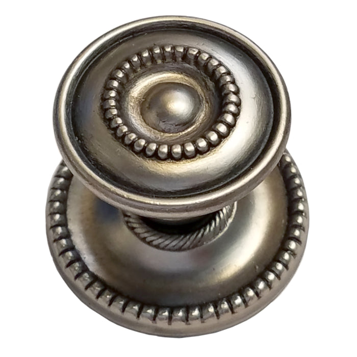 Manor House Silver Stone 1-1/8 in. Round Cabinet Knob P3473-ST, Set of 10