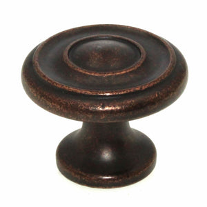 Hickory Hardware Cottage Dark Antique Copper 1 1/4" Ring Cabinet Knob P3500-DAC