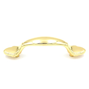Hickory Hardware Queen Anne Polished Brass 3"cc Cabinet Handle Pull P352-PB