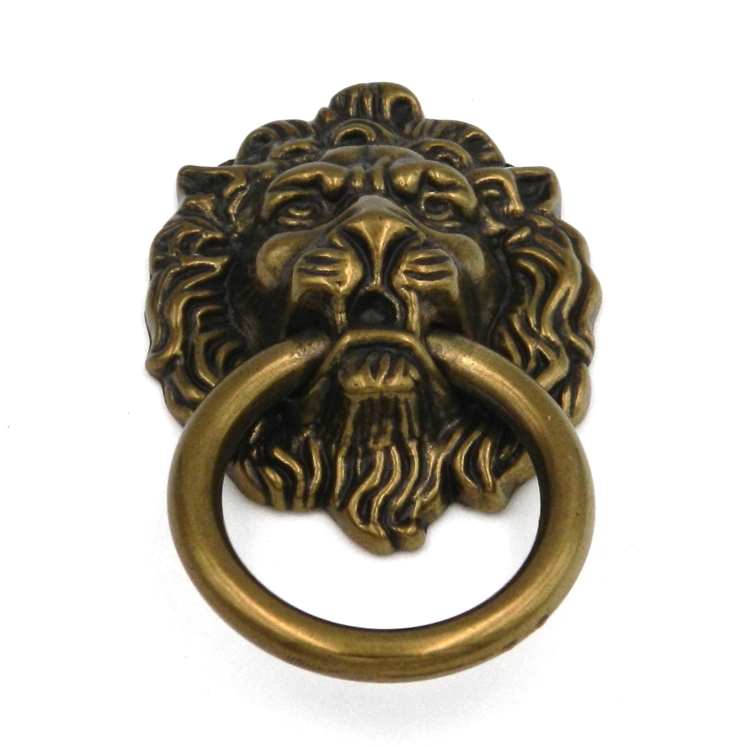 Hickory Hardware Manor House Lancaster Pulido a mano Lionhead Ring Pull P359-LP