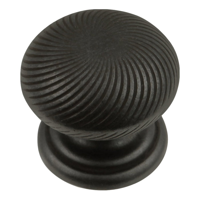 Hickory Hardware P3609-BI Black Iron Carbonite Collection Round Knob 1-1/4 Inch