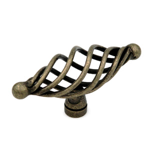 Hickory Hardware Callis Country 3" Wrought Brass Birdcage Cabinet Knob P3651-WRB