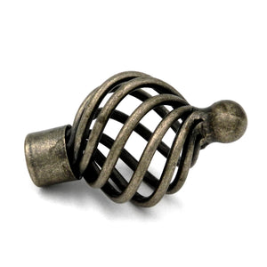 Hickory Hardware Callis Country 1 1/4" Wrought Brass Birdcage Basket Cabinet Knob P3654-WRB