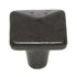 Keeler Carbonite 1 1/4" Rustic Square Cabinet Knob Black Iron P3670-BI