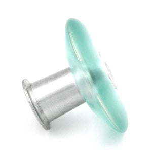 10 Pack Belwith Keeler Eclectic Accents 1 5/8" Frosted Blue and Chrome Cabinet Knob P3685-FB