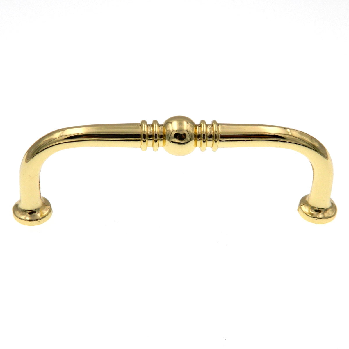 Hickory Manor House Polished Brass Decorative 3 3/4"cc Handle Pull P369-PB