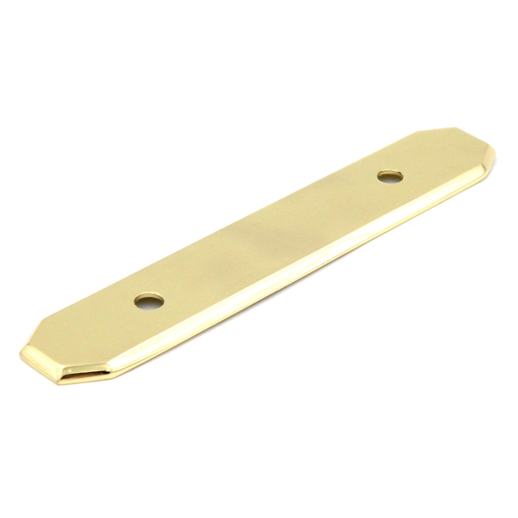 Hickory Hardware P370-UB - Placa trasera para manija de gabinete (latón, 3.0 in), detalles pulidos