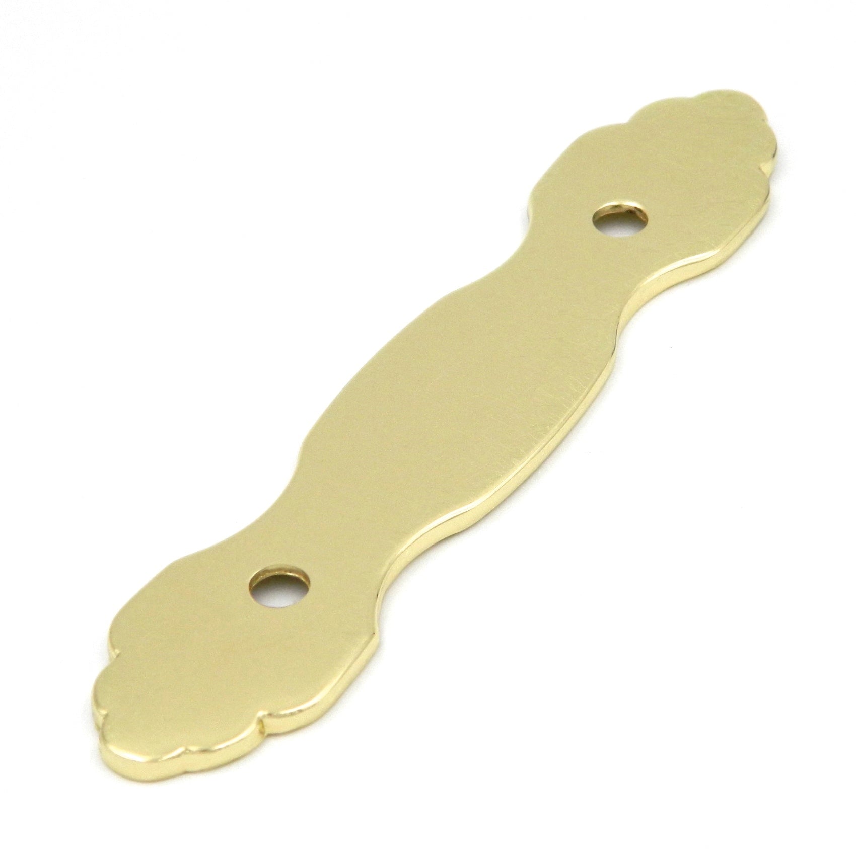 Hickory Hardware P372-UB - Placa trasera con mango de latón ultra pulido con detalles pulidos de 3.0 in