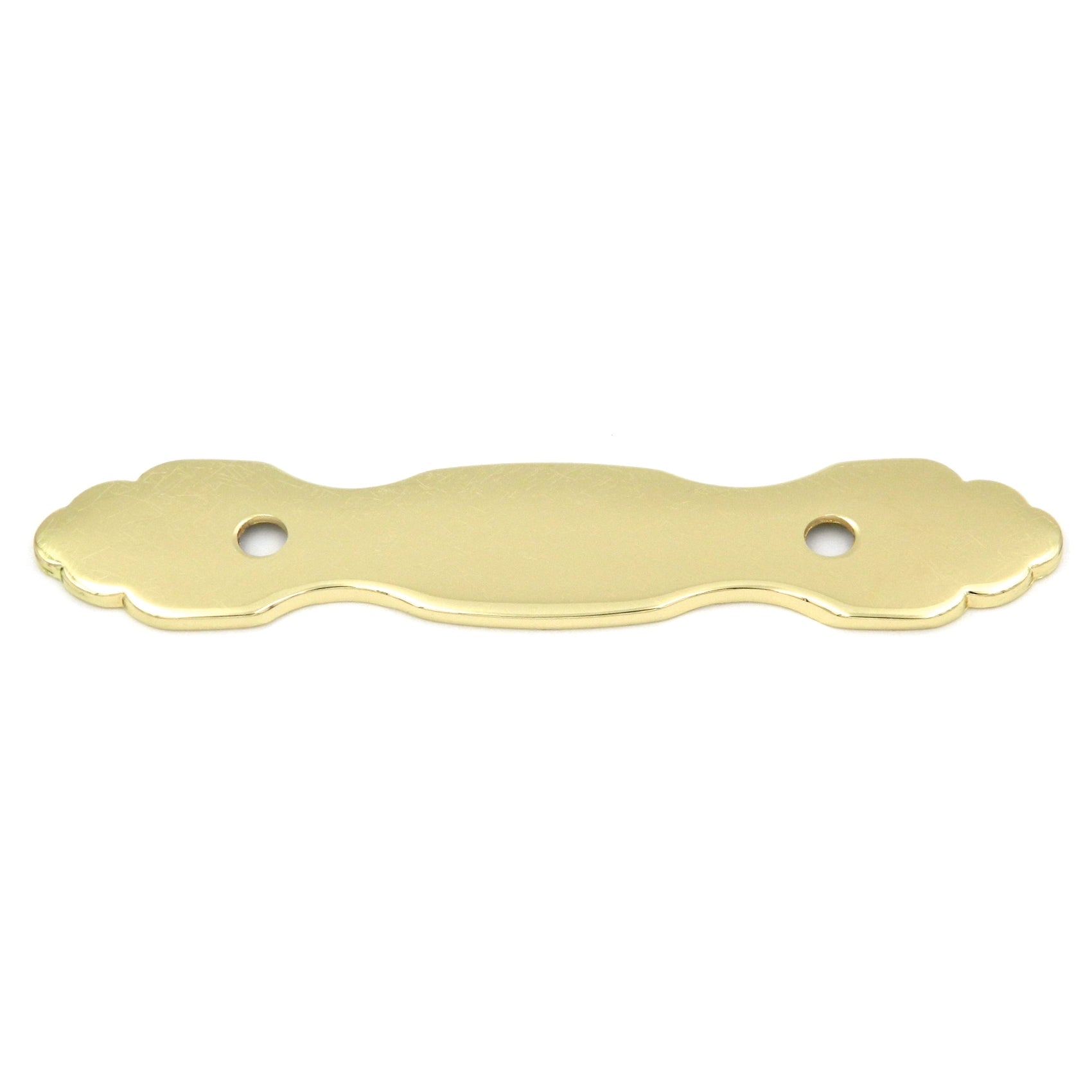 Hickory Hardware P372-UB - Placa trasera con mango de latón ultra pulido con detalles pulidos de 3.0 in