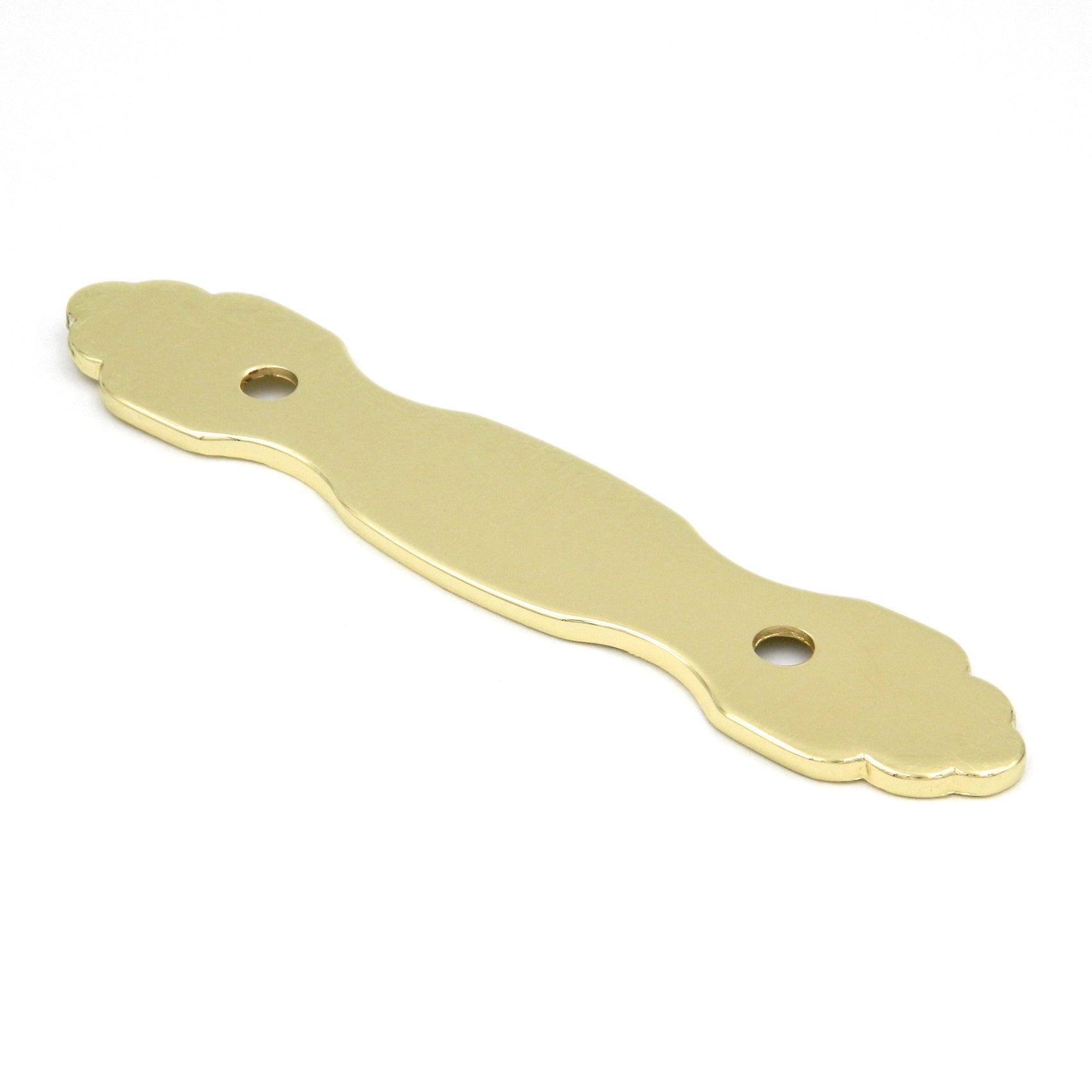 Hickory Hardware P372-UB - Placa trasera con mango de latón ultra pulido con detalles pulidos de 3.0 in